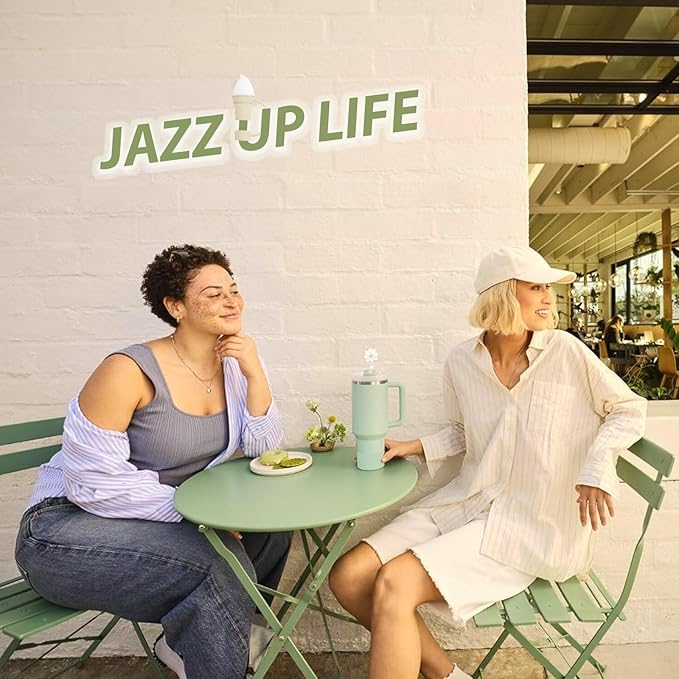 Stanley Cup Accessories Set Including 6 Pcs Silicone Spill Proof Stopper, 2 Pcs Straw Cover Cap for 9-10 mm Straws, 1 Pcs Silicone Boot for Stanley Cup 40oz & 30oz Tumbler (Matcha)