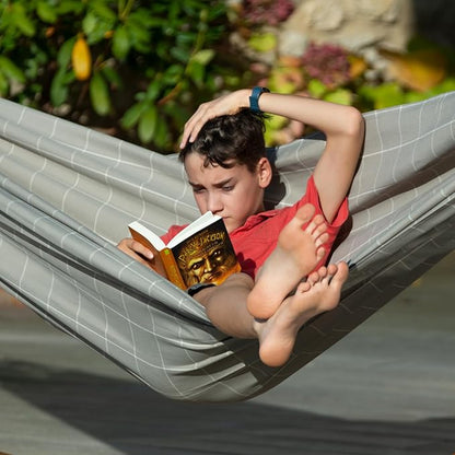 LA SIESTA Brisa Classic Hammock, Handmade, Weather-Resistant, Tear-Resistant Hammock for Indoor & Outdoor Relaxation, Size-King - Almond