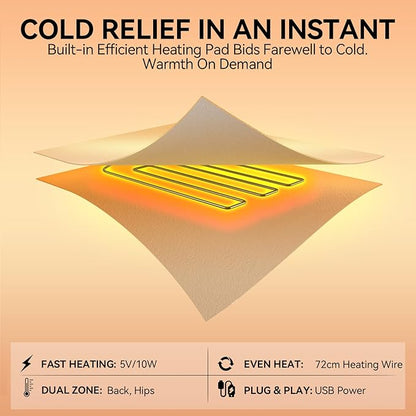 Oversized Heated Camping Chair Fully Thick Padded Camping Chair for Adults 3 Levels Adjustable Portable Heated Camp Chair for Outdoor Use (Battery Not Included)