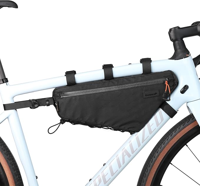 Rhinowalk Bicycle Front Frame Bag Bike Under Top Tube Triangle Bag Lightweight 1.7L Cycling Accessories Nylon Pack Pouch for Mountain Road Bike