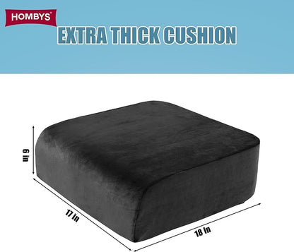 HOMBYS Extra Thick Seat Cushions for Office Chair,Adult Booster Seat for Car,Memory Foam Car Cushion for Height,Chair Cushions for Elderly Wheelchair,Desk Chair Seat Cushion (Black)
