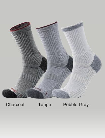 Merino Wool seamlsee Hiking Socks Moisture Wicking Anti-Blister Breathable Cushioned Compression Mens