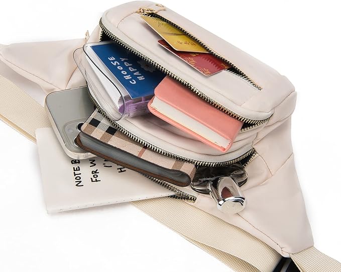 DAITET Crossbody Fanny Pack for Men&Women,Large Waist Bag & Hip Bum Bag with Adjustable Strap for Outdoors Workout Traveling Casual Running Hiking Cycling