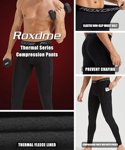 2 Pack Men's 3/4 One Leg Compression Capri Tights Pants Basketball Athletic Running