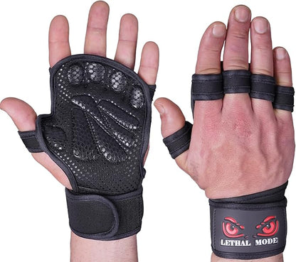 Workout Gloves for Men & Women – Fingerless Weight Lifting Gloves with Wrist Support for Gym, Crossfit, and Exercise – Durable Grip for Weightlifting, Cycling & Training