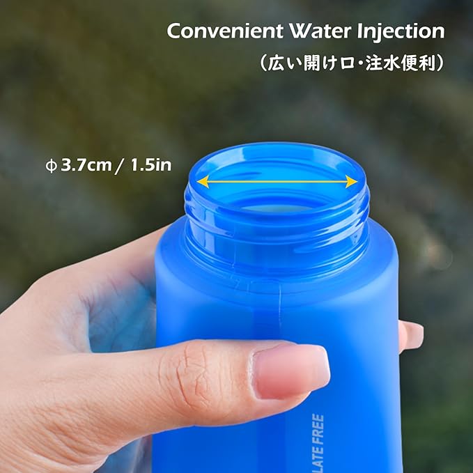 TRIWONDER TPU Collapsible Flask BPA-Free Soft Folding Water Bottles for Hydration Pack - Ideal for Running Hiking Cycling Climbing (500ml/16.9oz - Blue)