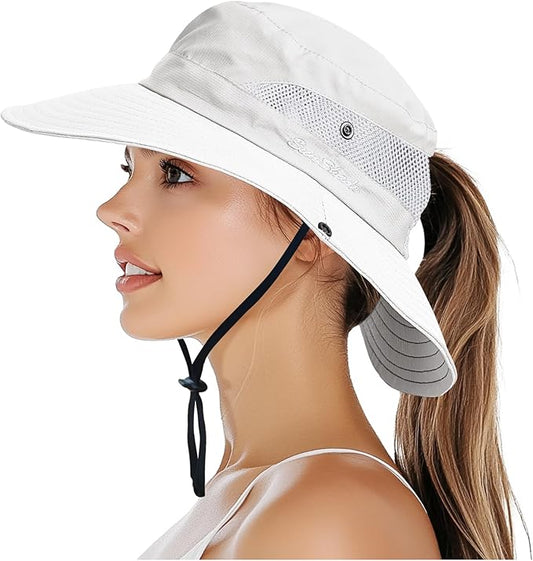 PFFY Sun Bucket Hats for Women Men UV Protection Wide Brim Fishing Hat Beach Outdoor Essentials