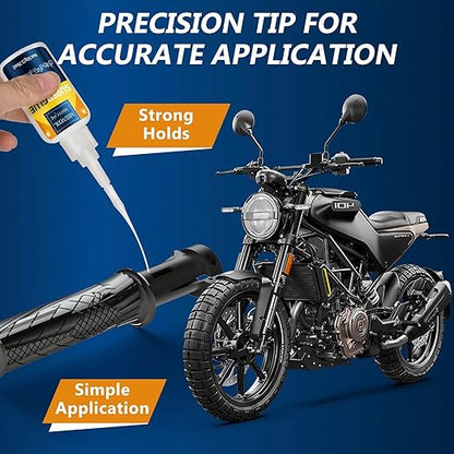 Grip Glue 100g, Instant Handlebar Grip Glue for Dirt Dikes, Motorcycle, Ebike, Bicycle, Heavy Duty Handle Grip Adhesive for ATV Grips,Tool Handle,Snowmobile