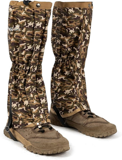 Waterproof Adjustable Leg Gaiters for Men and Women Snow Boot Gaiters for Hiking in Hunting Sand and Mud Mountain Climbing or Snowshoeing