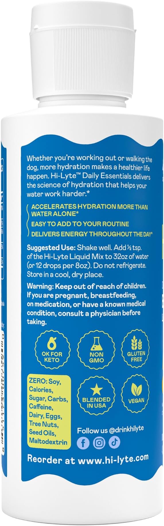 Hi-Lyte Electrolytes for Fasting, Immune Support and Rapid Hydration | Tropicals | NO Calories NO Sugar | 20%+ More Potassium, Magnesium & Zinc