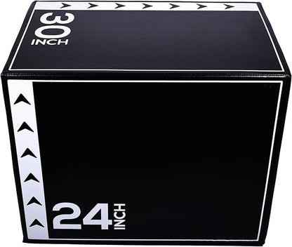 BalanceFrom 3-in-1 Foam Plyometric Jump Box for Home Gym with Multiple Height Options – Versatile Plyo with Non-Slip Surface for Strength, HIIT, Step-Ups, and Agility Training