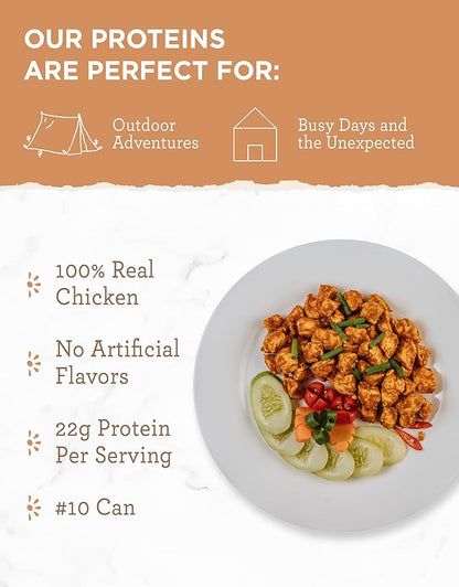 Simple Kitchen Freeze Dried Diced Chicken – 16 Servings for Family Meal Prep, Gluten Free & Dehydrated Survival Just Add Water Canned Food, for Camping Meals, Backpacking & Hiking, #10 Can Package