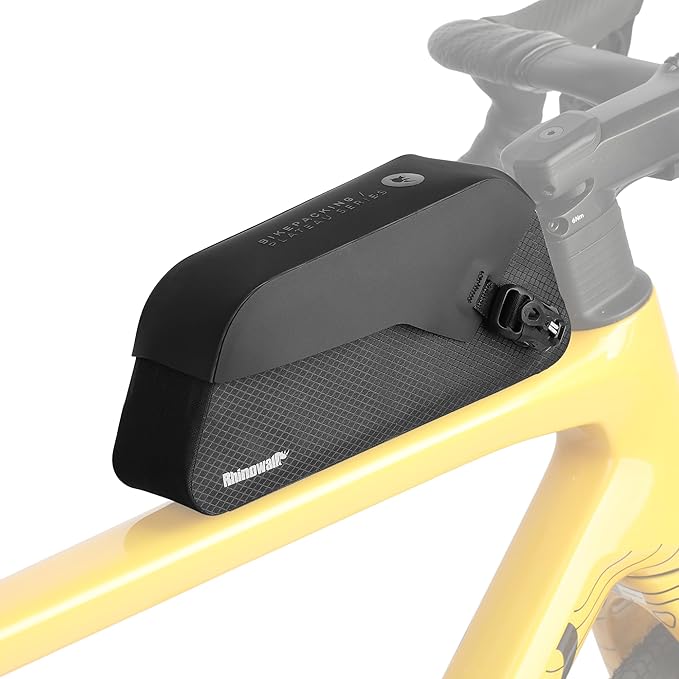 Rhinowalk Bike Top Tube Bag Waterproof IPX4 Magnetic Closure Frame Pouch for Road & MTB Slim Fit (Size 1.0L)