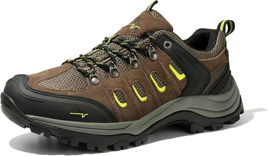 NORTIV 8 Men's Waterproof Hiking Shoes Leather Low-Top Hiking Shoes for Outdoor Trailing Trekking Camping Walking Quest
