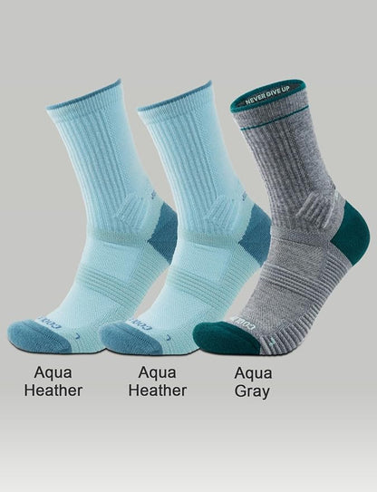 Merino Wool seamless Hiking Socks Moisture Wicking Anti-Blister Breathable Cushioned Compression Womens