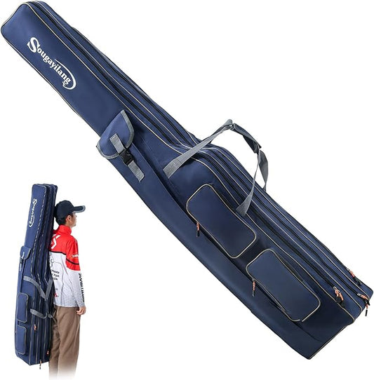 Sougayilang Fishing Rod Case Organizer Pole Storage Bag Fishing Rod and Reel Carrier Organizer for Travel