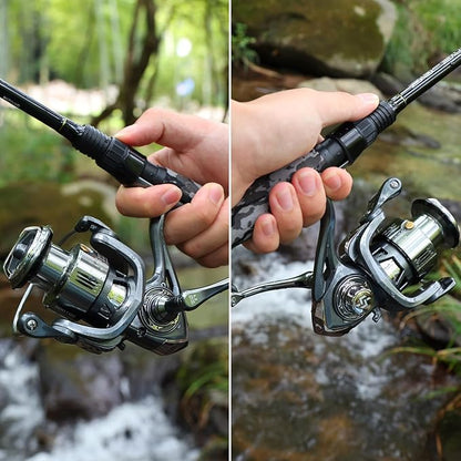 Sougayilang Fishing Rod and Reel Combo, Stainless Steel Guides Fishing Pole with Spinning Reel Combo for Bass Fishing