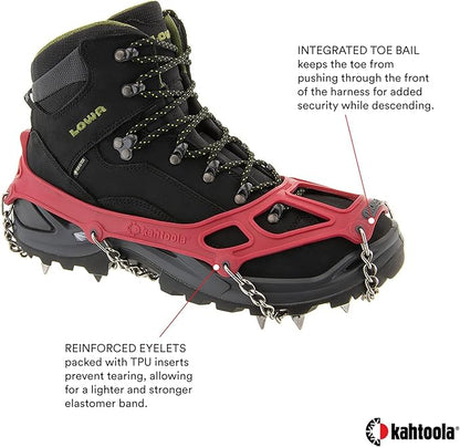 Kahtoola MICROspikes Footwear Traction for Winter Trail Hiking & Ice Mountaineering