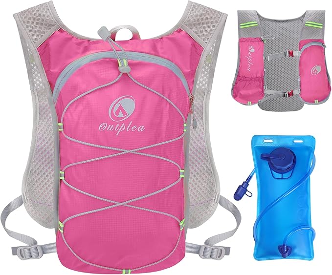 Small Lightweight Hydration Backpack with 2L Water Bladder for Race, Lightweight Running Water Vest for Hiking