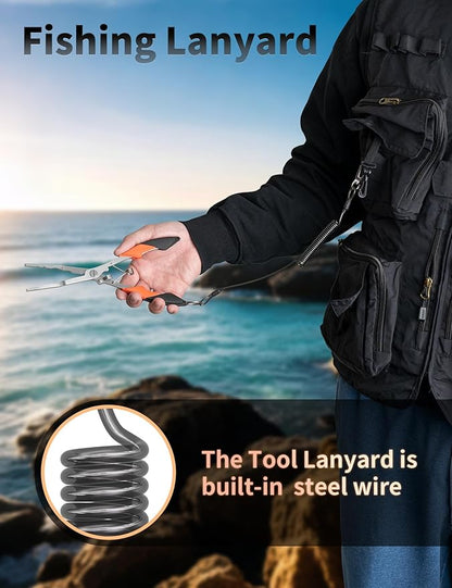 Fishing Gear,Hook Remover Fishing Pliers,Stainless Steel Fishing Tools,Multitool for Saltwater Freshwater