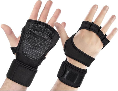 Gym Gloves for Men Women, Padded Weightlifting Wrist Wrap Workout Exercise Glove