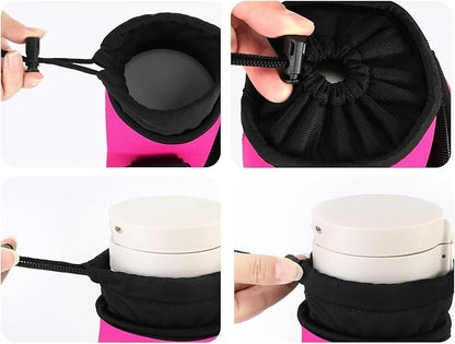 Nuovoware Water Bottle Carrier Bag,25oz/40oz/64oz Bottle Pouch Holder,Adjustable Shoulder Hand Strap 2 Pocket Sling Neoprene Sleeve Sports Accessories for Hiking Travelling Camping