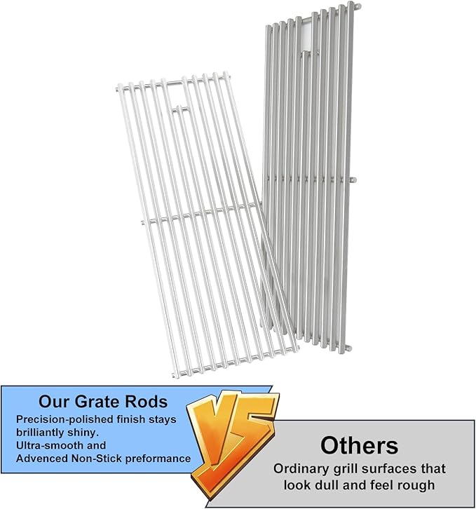 J＆HYBBQ 4 Pcs 18" Triangle Rod Grill Grates Replacement Parts for Blaze Grill for 3, 4, or 5 Burners, 18 x 7-3/8 Inch Stainless Steel BBQ Grill Grate