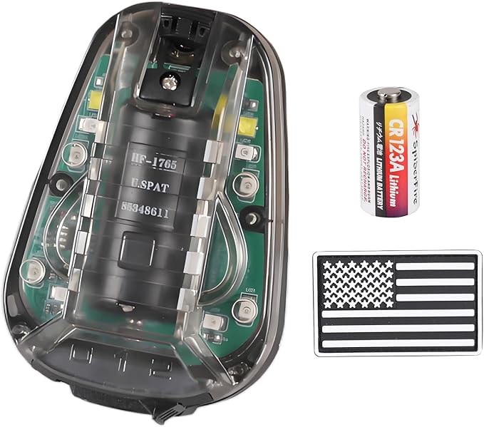 Tactical Helmet Light,4 Modes Visible LED IR Constant-on/Strobe,Waterproof Ladybird Lamp Survival Signal Light for Outdoor Sports Survival Signal Light,1*CR123A Battery Included.