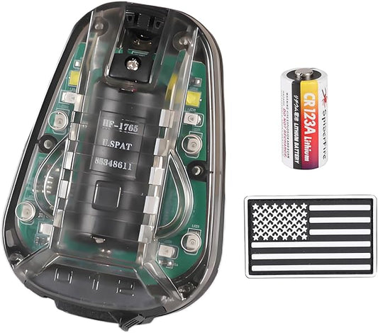 Tactical Helmet Light,4 Modes Visible LED IR Constant-on/Strobe,Waterproof Ladybird Lamp Survival Signal Light for Outdoor Sports Survival Signal Light,1*CR123A Battery Included.