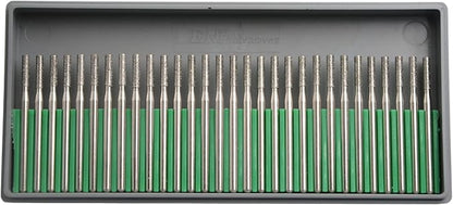 90Pcs,3mm Cylinder Ball Tapered Burr set,3mm Shaft,Diamond Stone Abrasive Burs Grit Bits for Rotary Tool Grinding Jewelry Lapidary Woodworking (90Pcs 3mm Cylinder Ball Tapered)