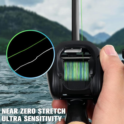 ThonrsLine Force Braided Fishing Line - Incredible Abrasion Resistant Braided Lines for Saltwater or Freshwater - Camo Design Braid for Extra Visibility