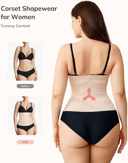 LODAY Waist Trainer for Women Corset Shapewear Tummy Control Faja Body Shaper Waist Cincher