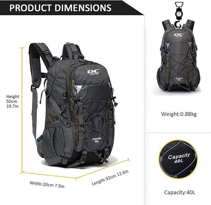 Diamond Candy Waterproof Hiking Backpack for Men and Women, Lightweight Day Pack for Travel Camping