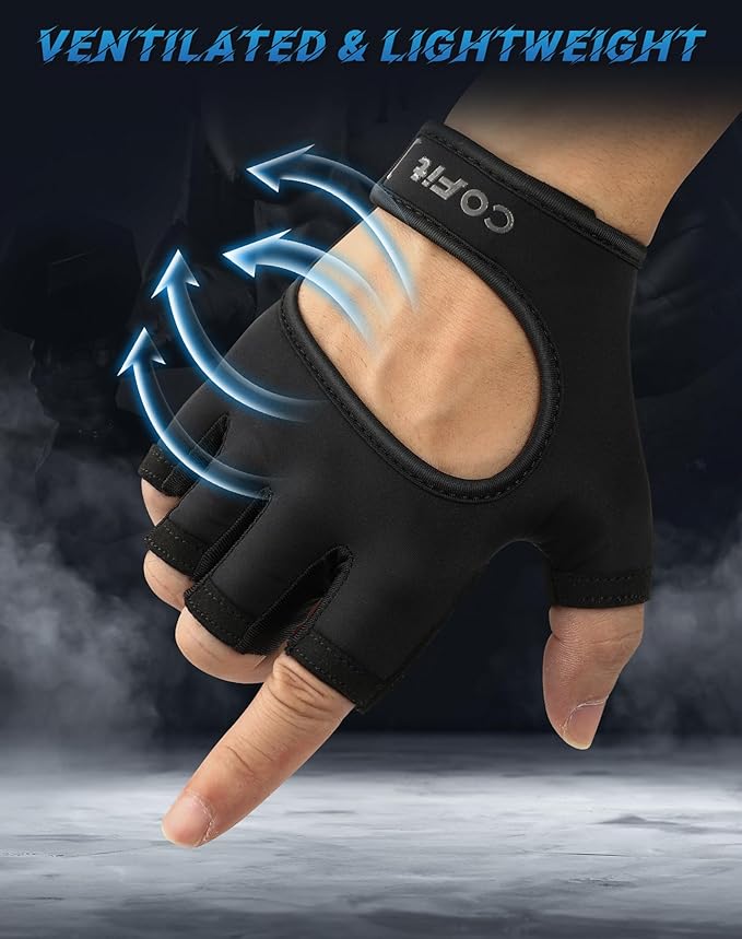 COFIT Breathable Workout Gloves, Antislip Weight Lifting Gym Gloves for Men Women, Superior Grip & Palm Protection for Weightlifting, Fitness, Exercise, Training