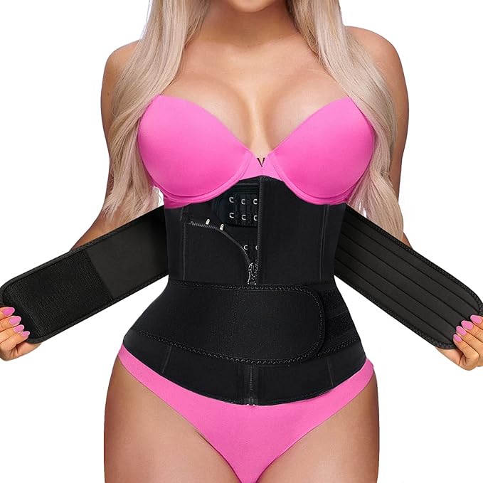 GainKee Clip and Zip Waist Trainer Corset Women Neoprene Worked Out Sweat Vest Body Shaper