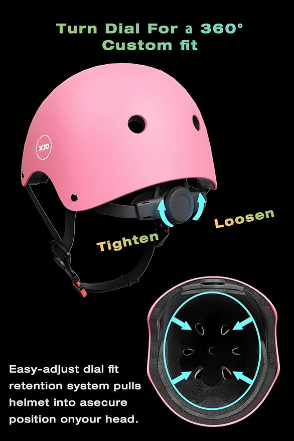 XJD Kids Bike Helmet,Multi-Sport Protective Gear Set for 3-5-8-14 Years Boys Girls with Knee and Elbow Pads Wrist Guards fit Roller Skates,Cycling,Skateboarding,Christmas Birthday Gifts for Kids