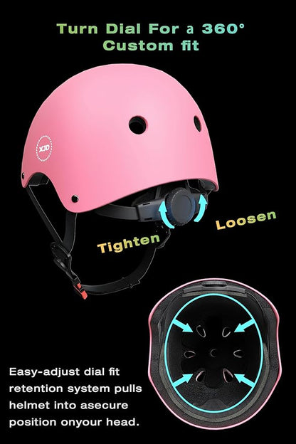 XJD Kids Bike Helmet,Multi-Sport Protective Gear Set for 3-5-8-14 Years Boys Girls with Knee and Elbow Pads Wrist Guards fit Roller Skates,Cycling,Skateboarding,Christmas Birthday Gifts for Kids