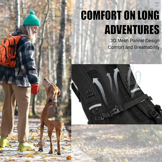 Hydration Backpack Pack with 2L Water Bladder 18L Hiking Backpack Women Men Lightweight Hydropack Insulated Daypack for Biking, Running, Festival