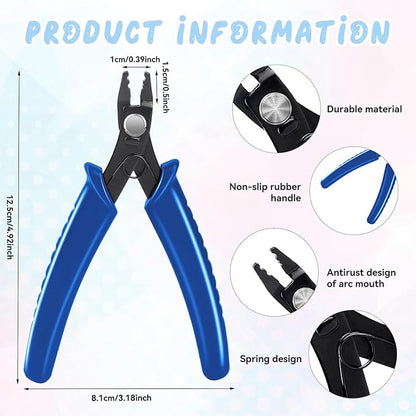 Bead Crimper for Jewelry Making Bead Crimper Tool Beads Crimping Pliers Jewelry Making Tools Mini Fine Pliers for Beads DIY Craft