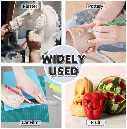 55 Pack Exacto Knife, Hobby Knife Set with 5 Craft Knives and 50 Precision Knife Blades(#11) for Art,Scrapbooking,Carving, DIY, Cutting, Stenciling by EGYPAMID