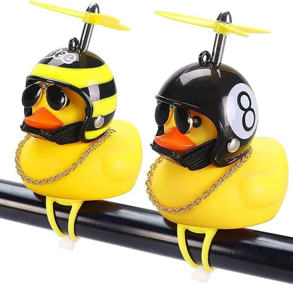 Lovely Yellow Duck Bike Bell, Kids Bike Horn, Rubber Yellow Duck Bicycle Accessories with LED Light - for Kids Toddler Children Adults Sport Outdoor