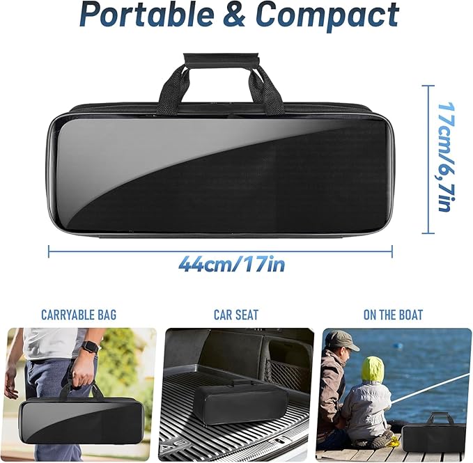 Telescopic Fishing Rods and Reel Combos, 2PCS 5.9FT 6.9FT Carbon Fiber Fishing Pole Kit, Spinning Reel Lures Set with Carrier Bag, Saltwater Freshwater Collapsible Fishing Gear for Beginner Adults