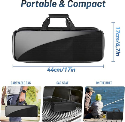 Telescopic Fishing Rods and Reel Combos, 2PCS 5.9FT 6.9FT Carbon Fiber Fishing Pole Kit, Spinning Reel Lures Set with Carrier Bag, Saltwater Freshwater Collapsible Fishing Gear for Beginner Adults