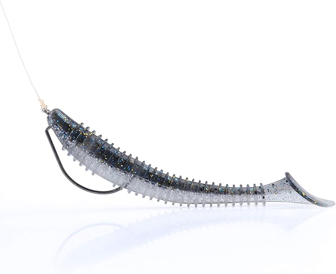 RUNCL Swimbaits Paddle 10/20/30/40PCS, 5/4/3/2 Inchs Paddle Tail, Soft Lure for Trout Crappie Bass, Durable Plastic Bait Swimmer for Saltwater/Freshwater, Fishing Lover's Gift