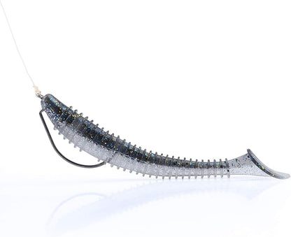 RUNCL Swimbaits Paddle 10/20/30/40PCS, 5/4/3/2 Inchs Paddle Tail, Soft Lure for Trout Crappie Bass, Durable Plastic Bait Swimmer for Saltwater/Freshwater, Fishing Lover's Gift