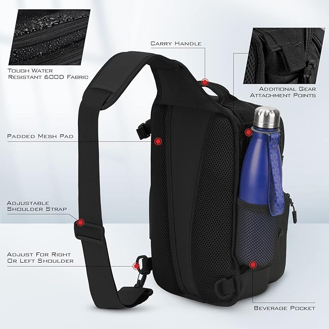 KastKing BlowBak Tactical Sling Tackle Bag-Lightweight Fishing Backpack Storge Fishing Gear and Equipment,Gift for Men