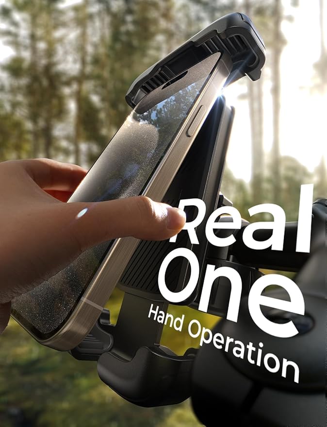 LISEN Bike Phone Holder, [Super Easy Install] Ultra Stable Motorcycle Phone Mount, Bicycle Handlebar Holder Mount for Adults Kids, Bike Bicycle Ebike Gear Accessories, for iPhone Samsung Google Pixel