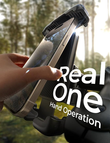 LISEN Bike Phone Holder, [Super Easy Install] Ultra Stable Motorcycle Phone Mount, Bicycle Handlebar Holder Mount for Adults Kids, Bike Bicycle Ebike Gear Accessories, for iPhone Samsung Google Pixel