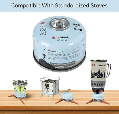 KOMAN Isobutane Fuel Canister Backpacking Stove Fuell Camping Fuel Canister Isobutane Propane Fuel Canister 4 oz(6 Pack)