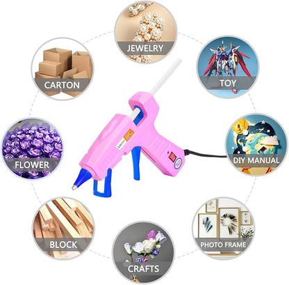 Glue Gun, Hot Glue Gun Kit with 30 Glue Sticks, Mini Hot Melt Glue Gun for Crafts, Mini Craft Glue Guns with Carry Case for School DIY Arts and Home Repair